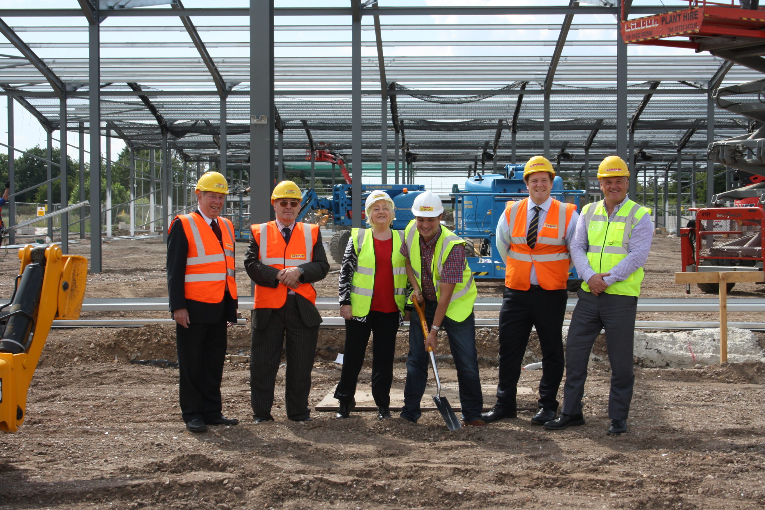 Monarch team at factory build site